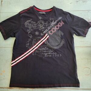 Vintage Y2K Coogi Embroidered Crew Neck Affliction Style Shirt XXL